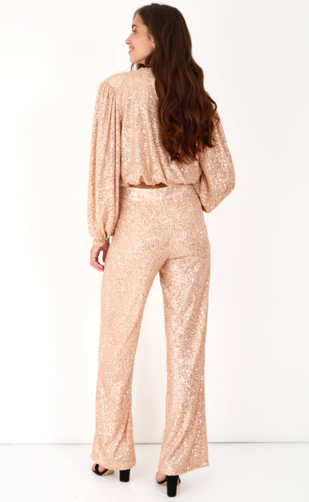 Chosen Bukser - Jill Sequin - Beige