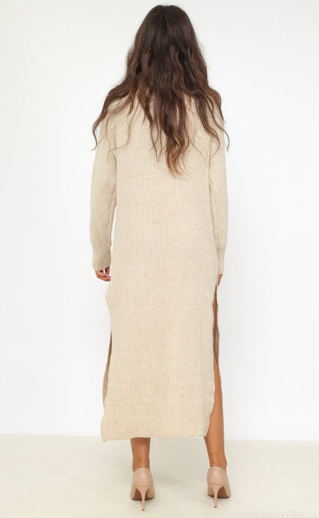 Chosen Kjole - Vivi Knit - Beige