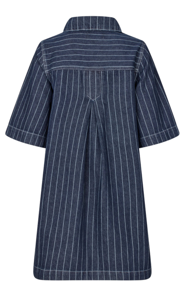 Global Funk Kjole - Mira-G - Navy Pinstripe