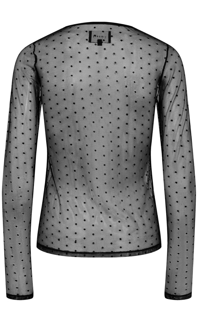 Liberte Bluse - Isa Ls Lace - Black Dot