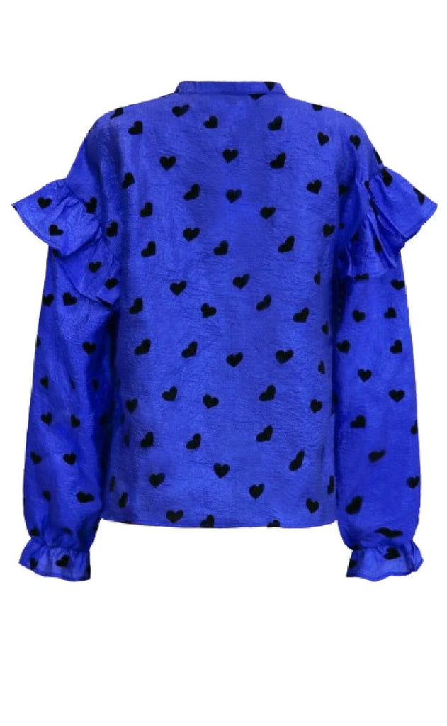 Liberte Bluse - Tia Frill - Cobolt Blue Black Heart