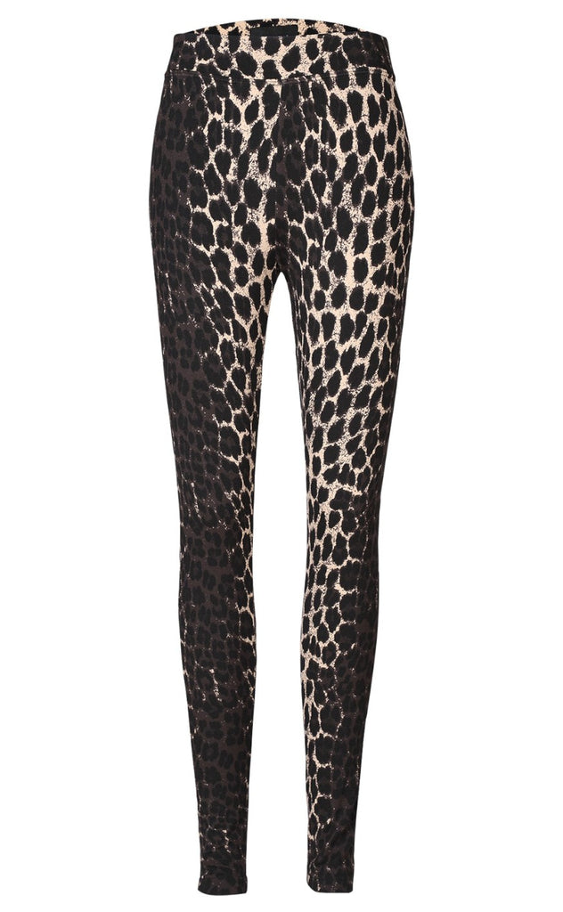 Liberte Leggings - Alma Fleece - Dark Brown Lux Leo