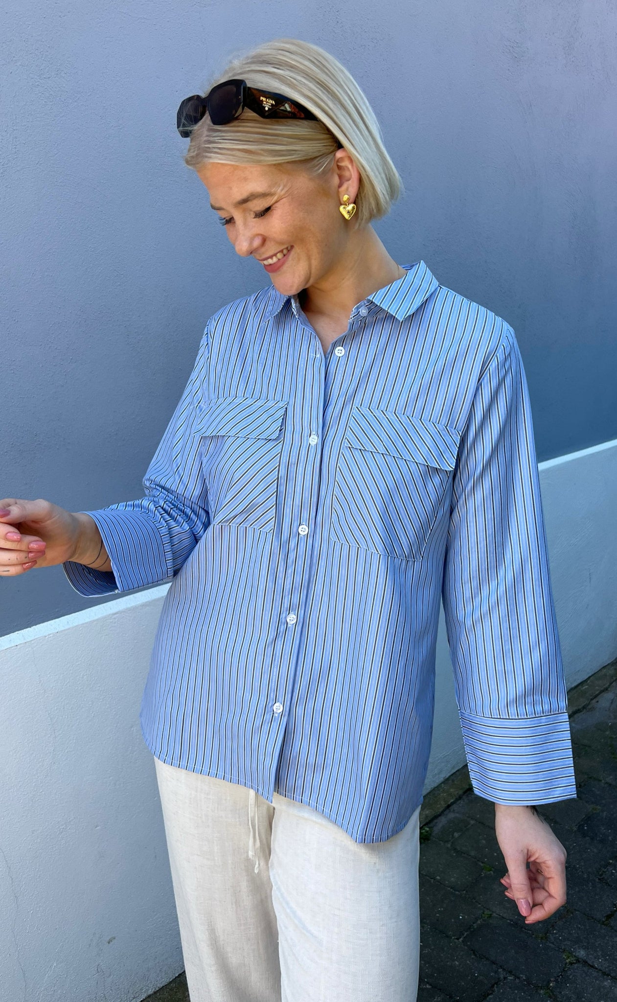 Billede af Mulieres Skjorte - Malina - Blue W. Stripes