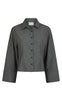 Neo Noir Bluse - Rosa Pinstripe - Grey