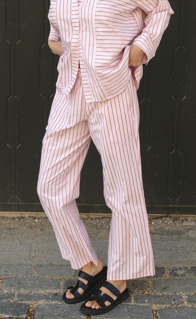 Neo Noir Bukser - Sonar Multi Stripes - Light Pink