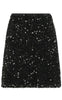 Neo Noir Nederdel - Miva Velvet Sequins - Black