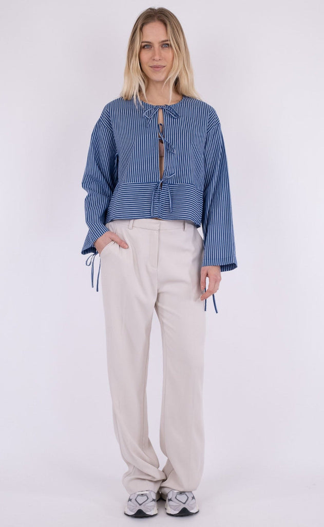 Neo Noir Skjorte - Wanda Stripe - Blue