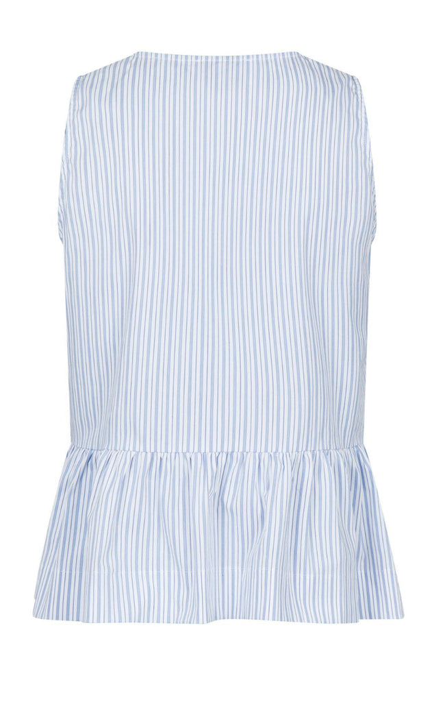 Neo Noir Top - Manja Stripe - Light Blue