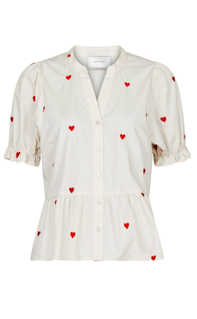 Neo Noir Top - Savy Hearts - Creme