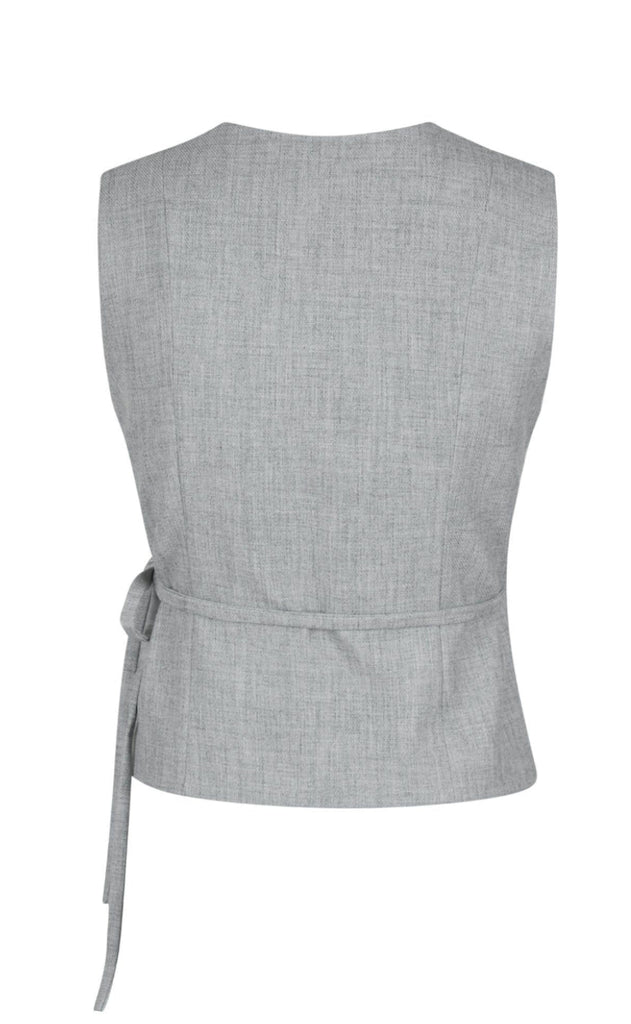 Neo Noir Vest - Samara Wrap - Grey Melange