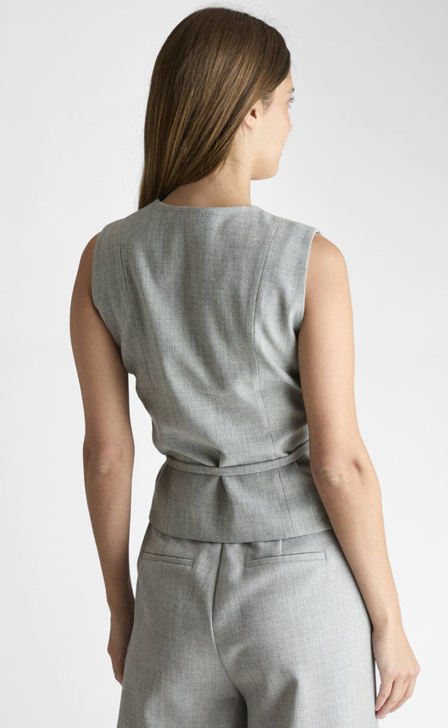 Neo Noir Vest - Samara Wrap - Grey Melange