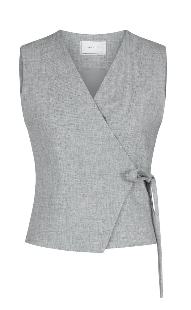 Neo Noir Vest - Samara Wrap - Grey Melange