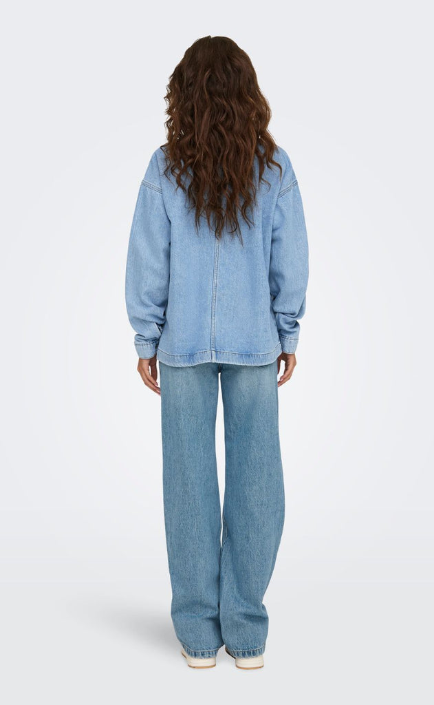 ONLY Bluse - Birdie Denim - Light Blue Denim