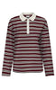 ONLY Polo - Lara Stripe - Cabernet Black/White