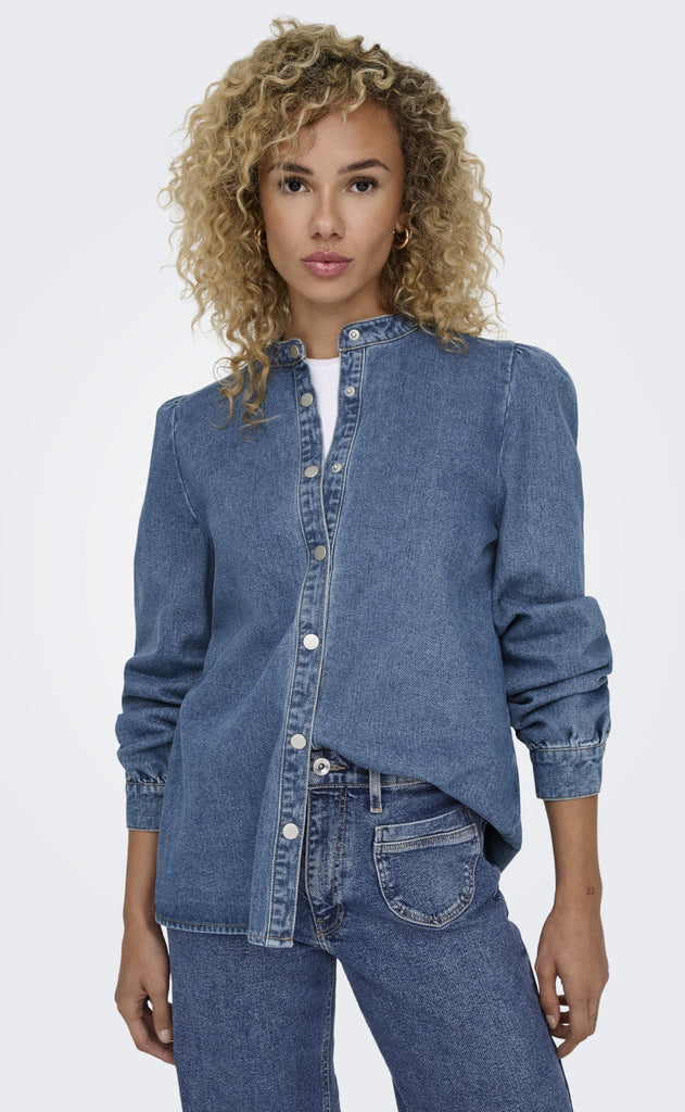 ONLY Skjorte - Belle - Medium Blue Denim