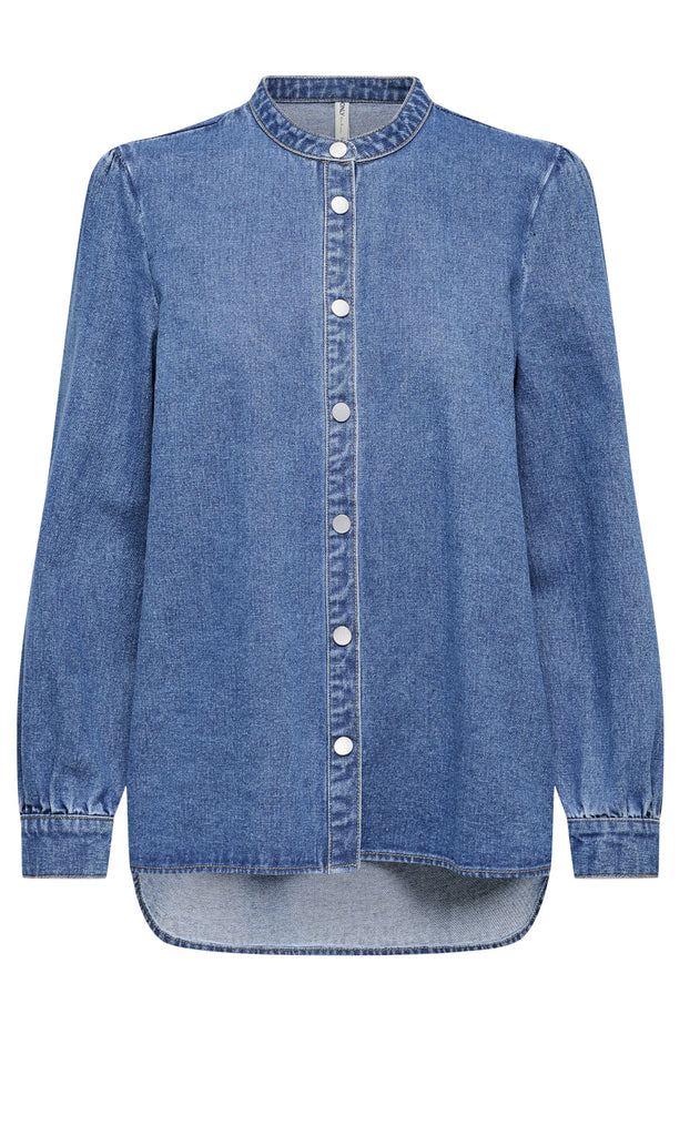 ONLY Skjorte - Belle - Medium Blue Denim