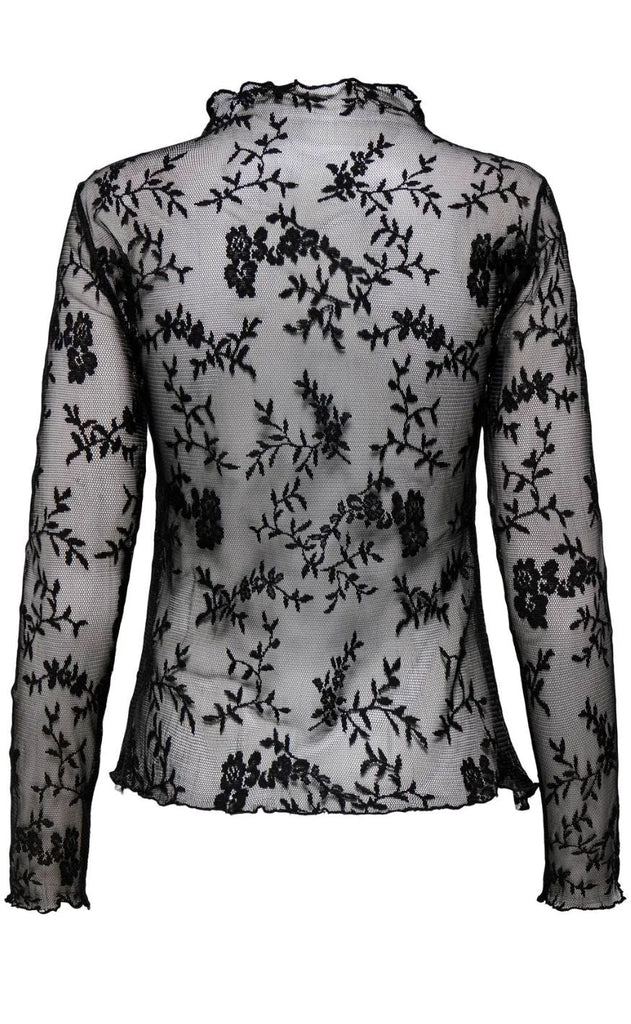 ONLY Top - Linley LS Lace - Black