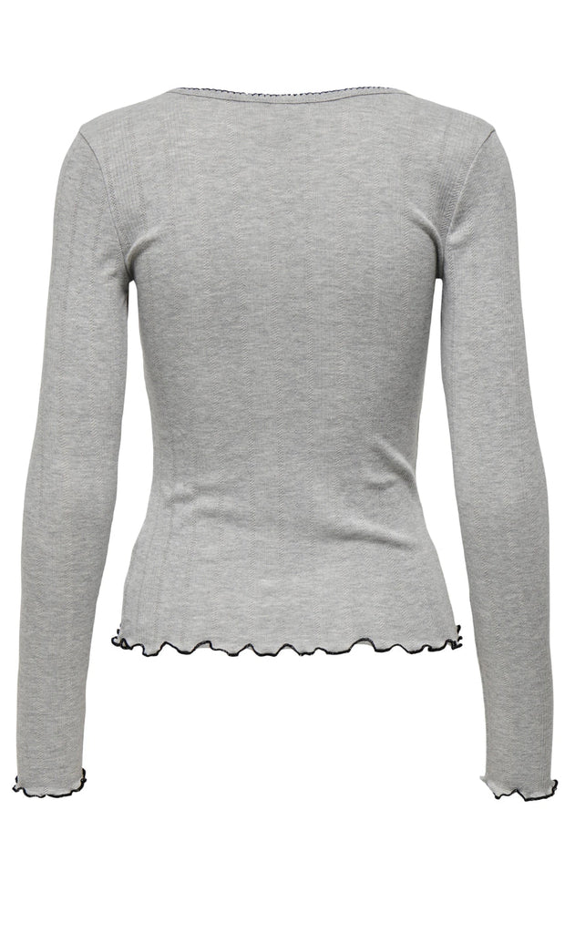 ONLY Top - Tenna - Light Grey Melange