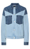 Pieces Bluse - Famy - Light Blue Denim/Medium Blue