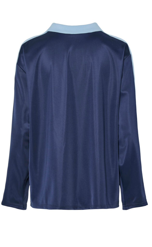 Pieces Bluse - Grace - Maritime Blue/Cashmere Blue