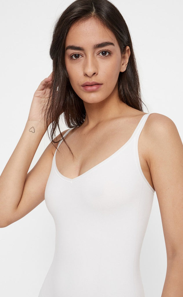 Pieces Kjole - Ballroom Long Singlet - White