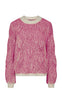 Pieces Sweater - Jenna - Whitecap Gray / Festival Fuchsia