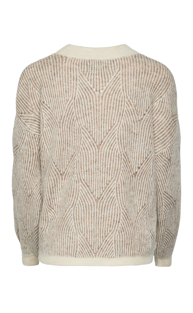 Pieces Sweater - Jenna - Whitecap Gray/Taupe Gray