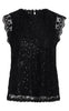 Pieces Top - Olline Lace Seaquins - Black