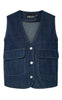 Pieces Vest - Fabia - Dark Blue Denim