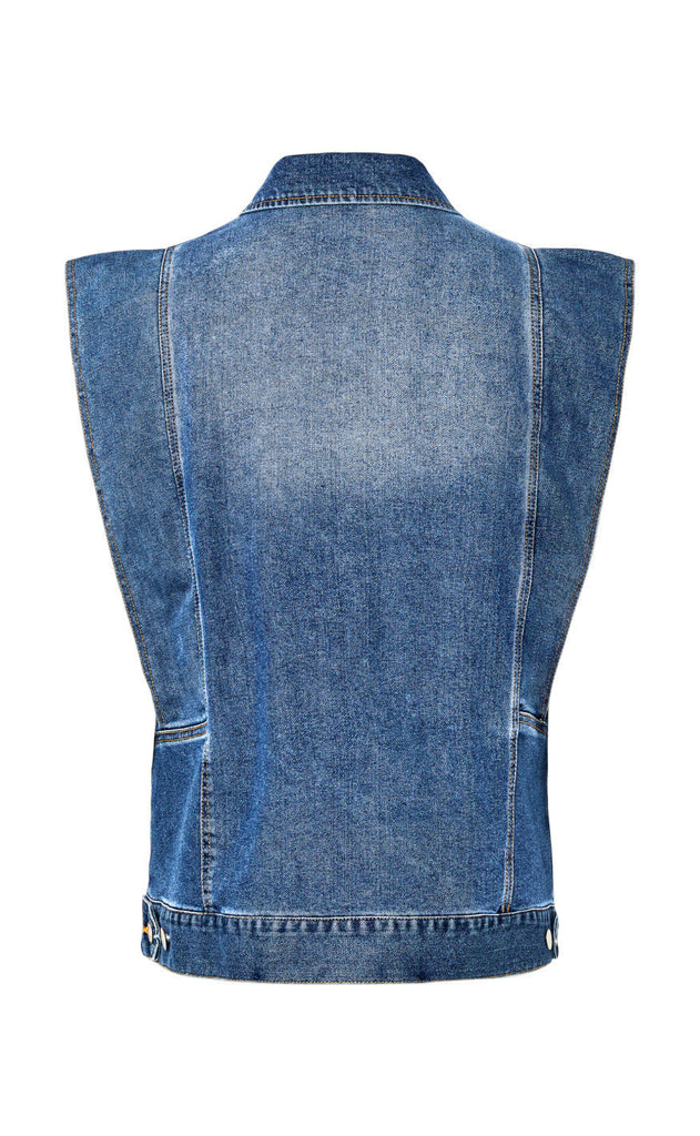 Pieces Vest - Femma - Medium Blue Denim