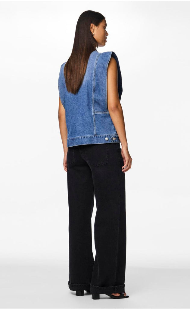 Pieces Vest - Femma - Medium Blue Denim