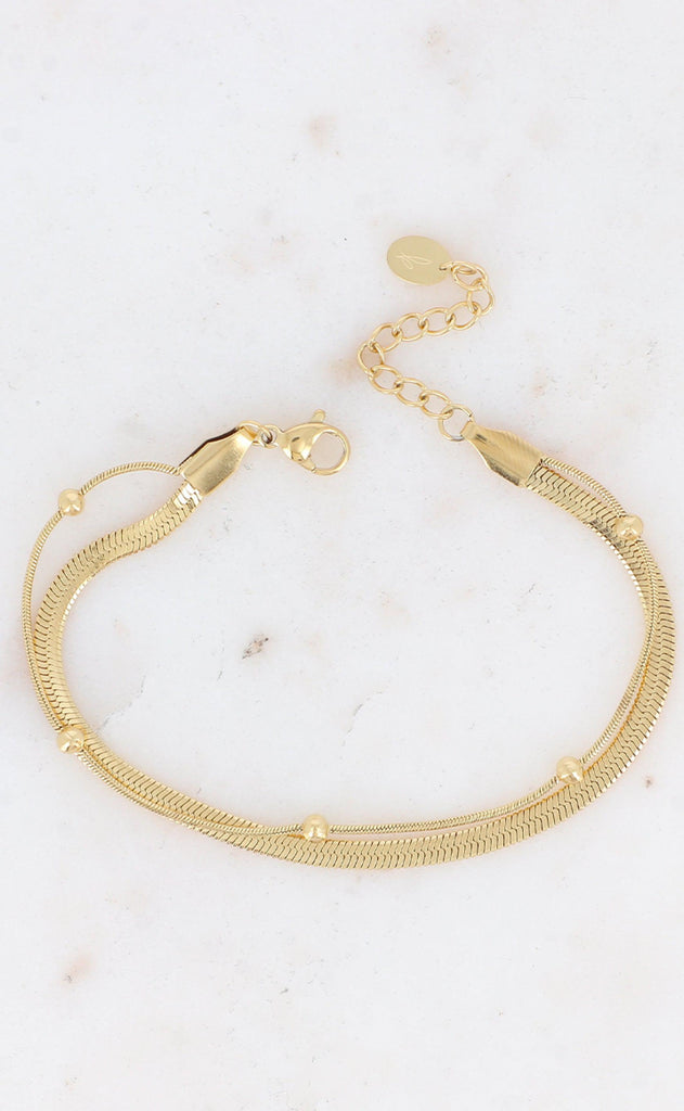 Smykkeli Copenhagen Armbånd - Barcelona - Gold Colour