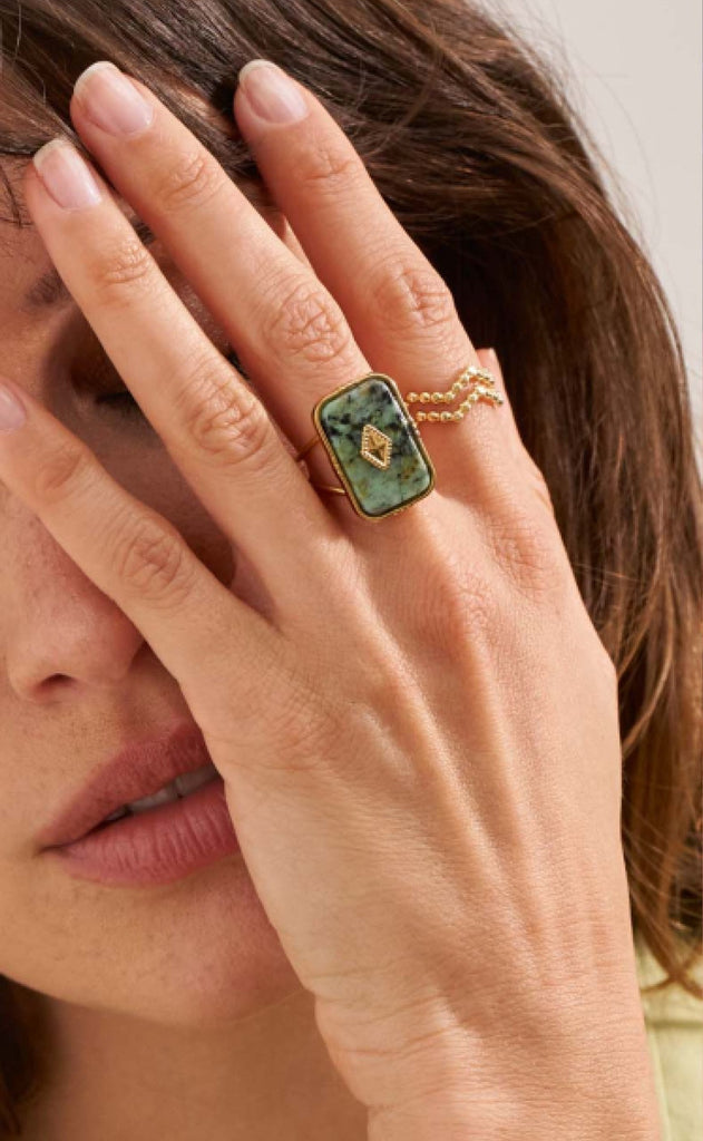 Smykkeli Copenhagen Ring - Bari - Gold Colour