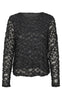 Vero Moda Bluse - Elga - Asphalt/3D luxer