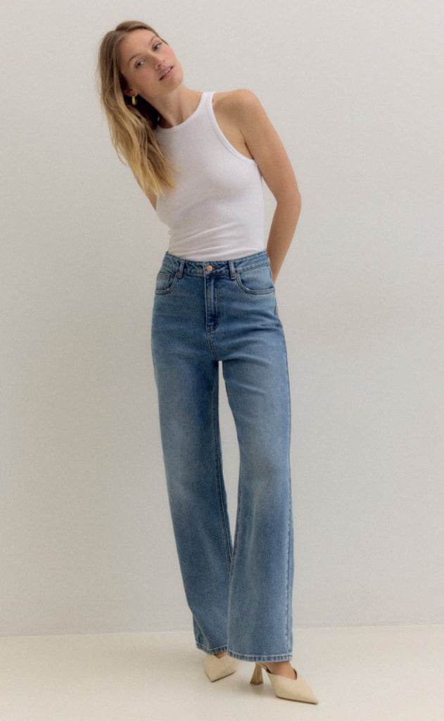 Vero Moda Bukser - Tessa - Medium Blue Denim