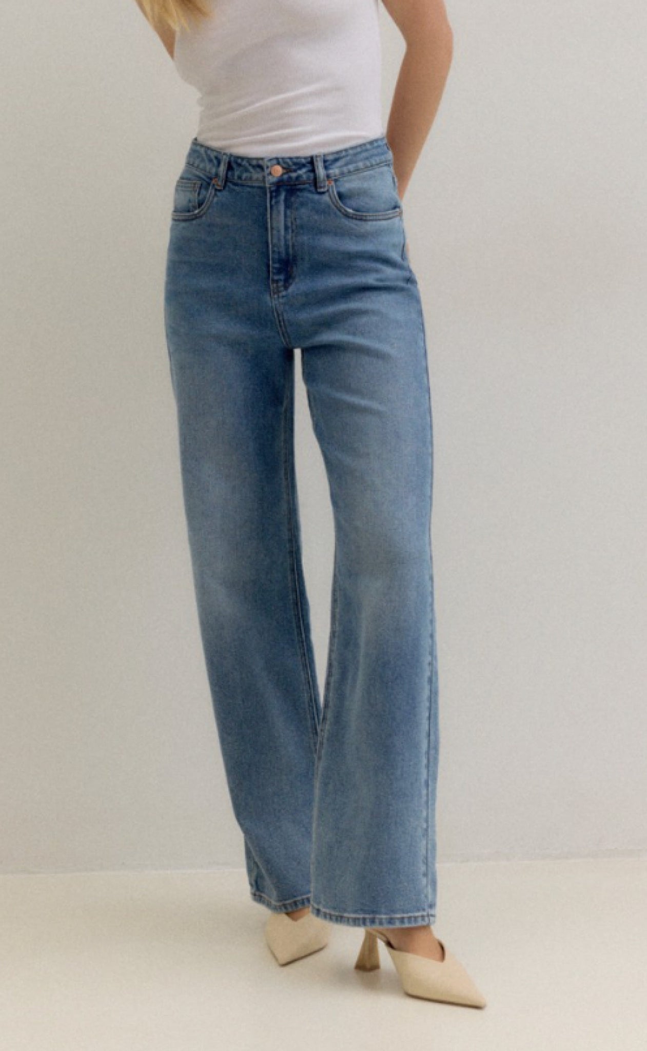 #2 - Vero Moda Bukser - Tessa - Medium Blue Denim
