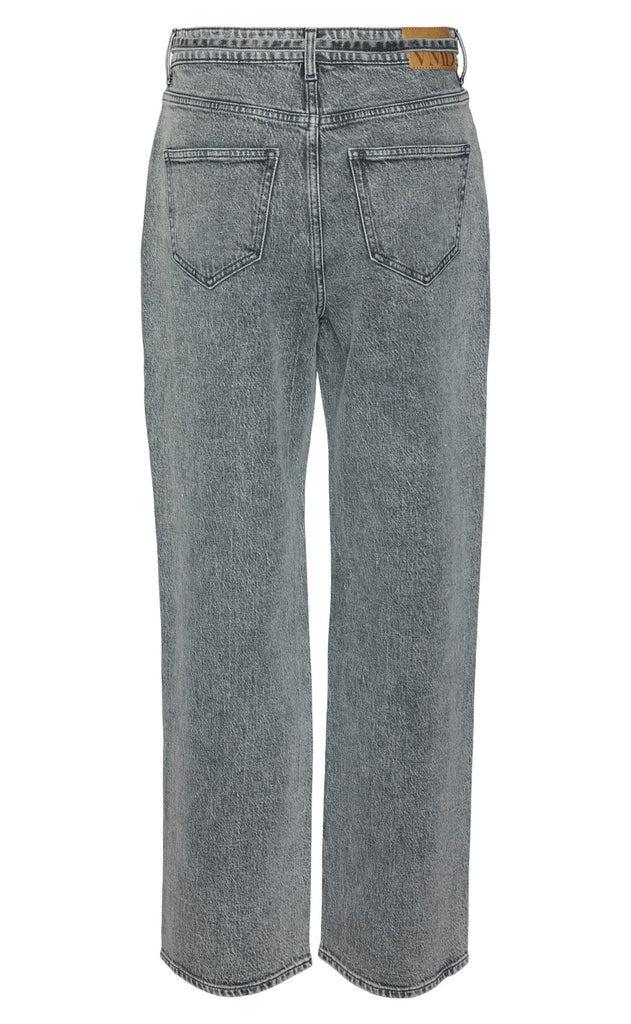Vero Moda Bukser - Tessa Wide Belt - Medium Grey Denim