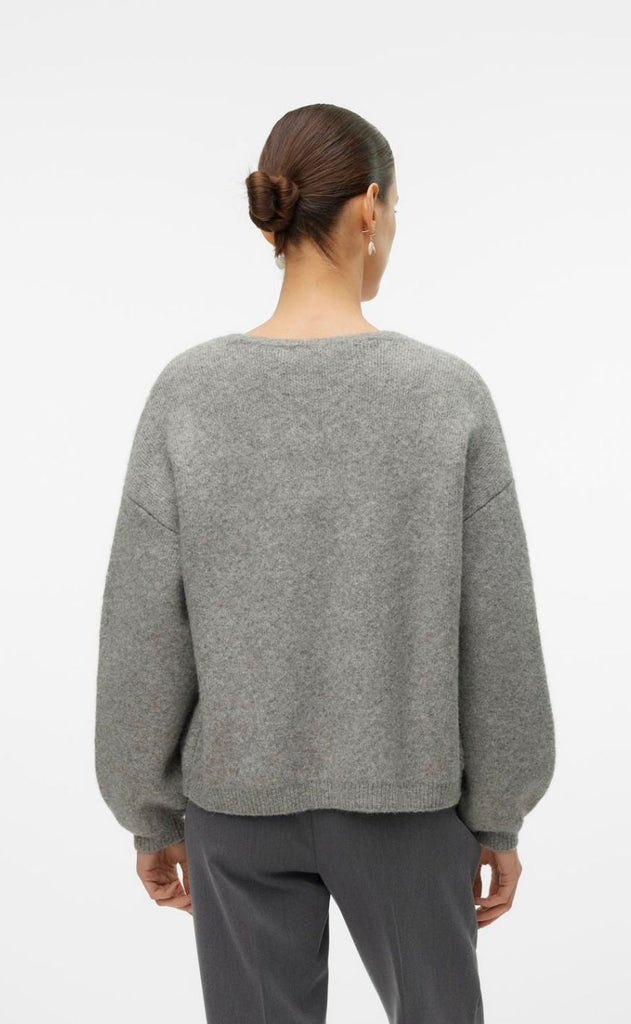 Vero Moda Cardigan - Bow Tie - Medium Grey Melange