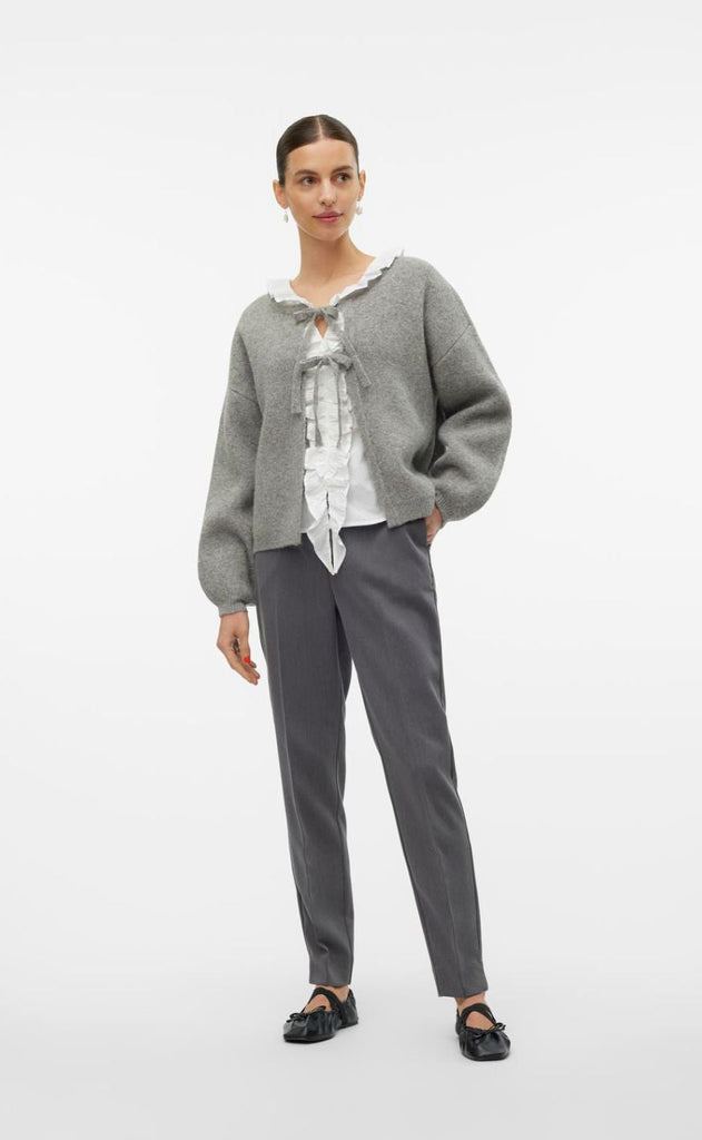 Vero Moda Cardigan - Bow Tie - Medium Grey Melange