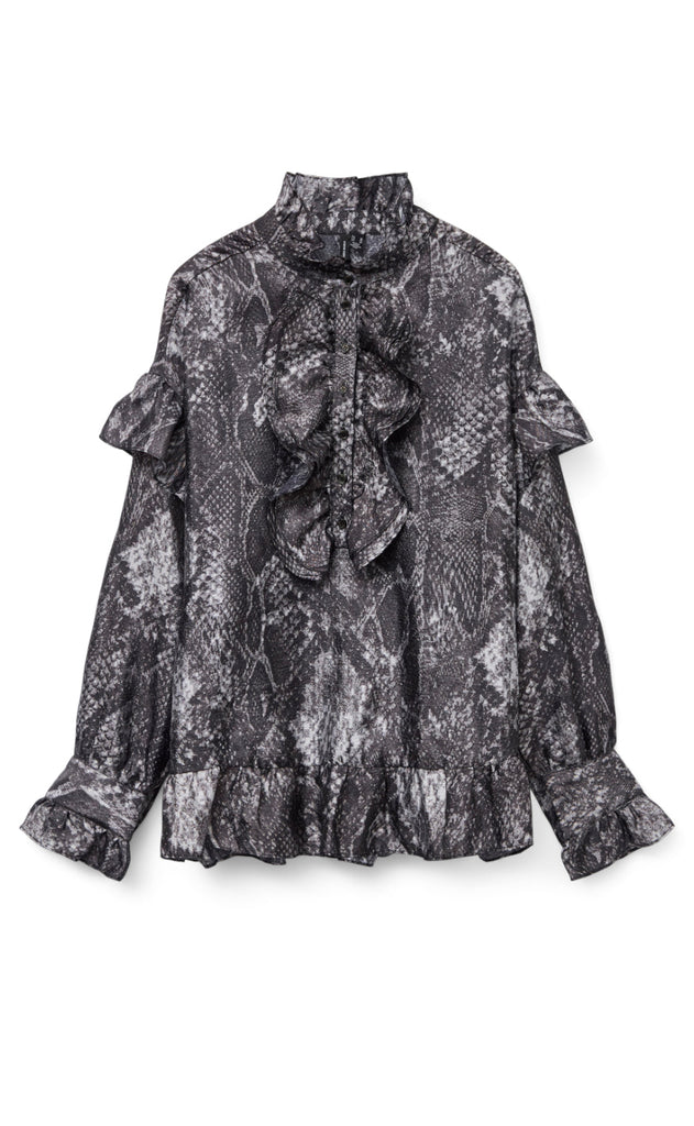 Vero Moda Skjorte - Willa - Black / Snake