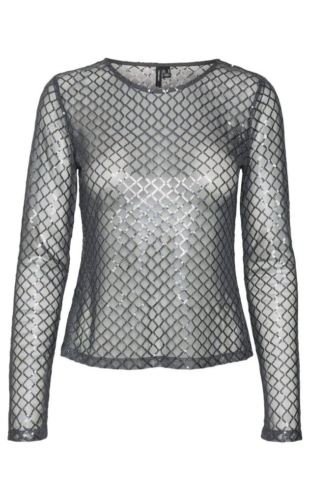 Vero Moda Top - Safine Ls - Asphalt