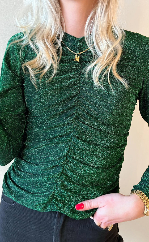 Mulieres Bluse - Lavi - Green Glitter