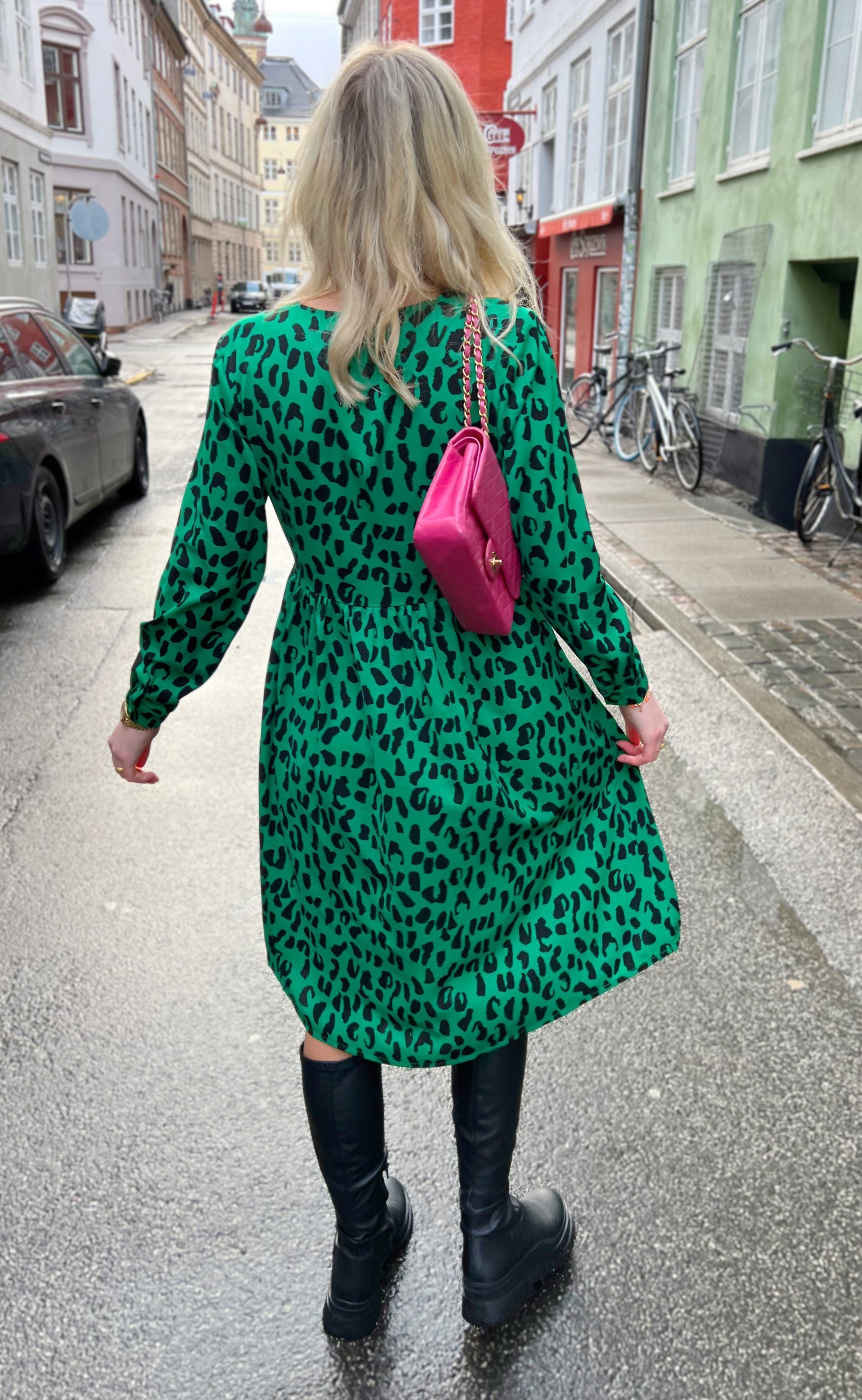 Mulieres Kjole Ann - Green Leopard | Hurtig Mulieres.dk