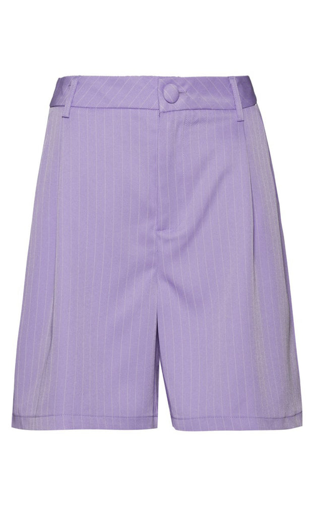 Mulieres Shorts - Loui - Lavender Pinstripe